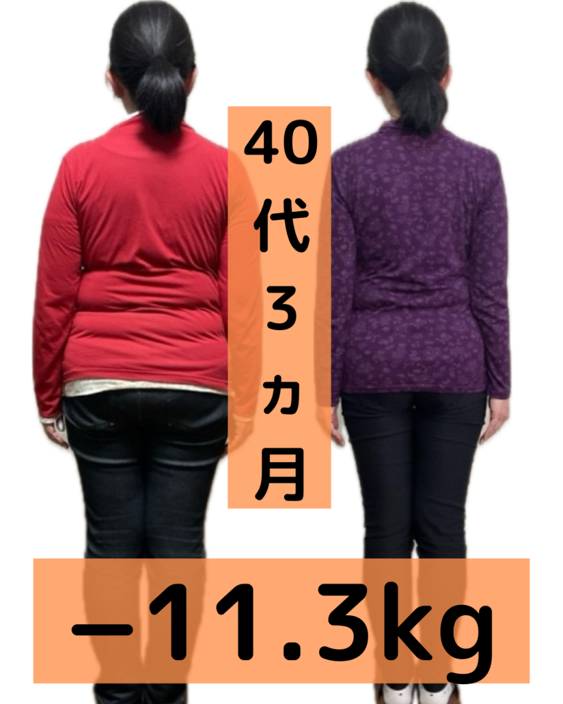40歳3ヵ月で−11.3㎏ダイエット成功